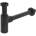 Сифон для раковины Grocenberg GB210 Черный матовый, круглый, отражатель, латунь
