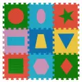 Коврик-пазл детский Геометрия 9 деталей 33х33 см