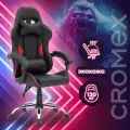 Кресло компьютерное игровое офисное на колесиках для взрослого/школьника, две подушки, эко кожа, черное красное, Cromex (Кромекс) Joker GM-125, 532954