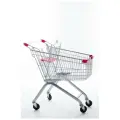 Тележка покупательская MDM_TP-100L покупател. с дет. сид-ем, цинк/красн