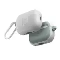 Чехол из полиуретана Uniq CLYDE для AirPods Pro 2, цвет белый/мятный (DOVE WHITE/SOFT MINT)