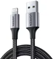 Кабель UGREEN US199 (60158) Lightning to USB Cable Alu Case with Braided. Длина: 2м. Цвет: черный
