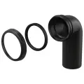 Отвод 90° Alcadrain M908 черный 180 мм 420 мм 24.5 см