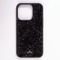Чехол Swarovski, для iPhone 13, силикон, защита камеры, чёрный