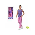 Кукла Barbie, фирменный стиль Barbie Looks Модель#17 2023, HJW84 Кен в фиолетовой рубашке и розовых брюках
