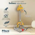 Баскетбольное кольцо детское Pituso Бибика, стойка с кольцебросом и футбольными воротами, желтый