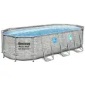 Каркасный овальный бассейн 56716 Bestway Power Steel Swim Vista 549*274*122 см, фильтр-насос, аксессуары