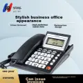 GUO WEI GW37 Landline Telephone, Battery-Free, Dual Interface, One-Touch Dialing, Business Office, Fixed-Line Phone, Black