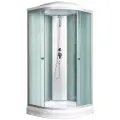 Душевая кабина, River Nara Light 100/15, матовое стекло, низкий поддон, 100х100 см, белый/хром
