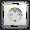 Розетка с заземлением, со шторками, белая, Schneider Electric Glossa (комплект 10шт)