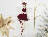 Кукла на ёлку ФЕЯ - балерина буффа (Variation), полиэстер, красная, 30 см, Edelman 1087102-1