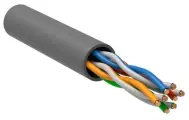 Кабель связи витая пара U/UTP кат. 5 CCA 4 пары PVC 1м сер. GENERICA ITK, IEK BC1-C504-111-305-G (305 м.)