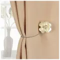 Подхват для штор «Роза», d = 4 см, цвет белый