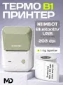 Принтер для этикеток наклеек термопринтер B1 портативный