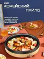 Корейский настольный электрогриль BBQ / Раклетница Цвет Бирюзовый 34см