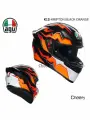 Мотоциклетный шлем AGV K1S, цвет; оранжевый, белый, размер; XL