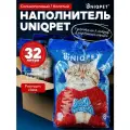 Наполнитель для кошачьего туалета силикагелевый впитывающий UNIQPET, 32л