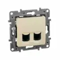 2 шт. Legrand Etika Слоновая кость Розетка компьютерная 2-ая RJ45, 5е UTP 672355