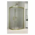 Душевой уголок GuteWetter GWMPKB018RB 100x90x200 см, цвет фурнитуры бронзовый, цвет стекла матовый, стекло закаленное 6 мм, открывание двери левое / правое 4698032688271