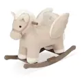 Лошадка-качалка пегас Junion Биби-Бом, со спинкой, натуральное дерево, качественная шлифовка, для детей от 1 года, 70х50 см