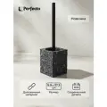 Ершик для унитаза напольный с подставкой PERFECTO LINEA Stonewave черный (35-130804)