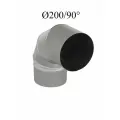 Отвод для печной трубы сталь черная ф200/90