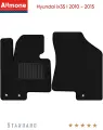 Ворсовые коврики для Hyundai ix35 1 (LM) 2010 - 2015, черные, 2шт, автомобильные, передние, Стандарт / Хендай Икс35 1