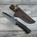 Нож Шторм, сталь У8, рукоять эластрон, ножны из натуральной кожи, Мастерская Семина