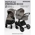 Коляска детская из экокожи 2в1 Amarobaby Motus Premium Ecco, мокко