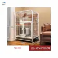 Усиленная трехслойная клетка для домашних животных-белая60*45*105cm