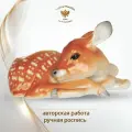 Статуэтка для интерьера Оленёнок. Высота 9,2 см. Императорский фарфоровый завод ИФЗ ЛФЗ
