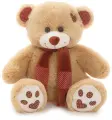 Мягкая игрушка «Медведь Тони с шарфом» кофейный, 70 см