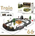 Железная дорога c паровозиком, фигурками животных и аксессуарами Retro Train, 66 деталей