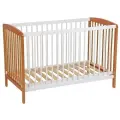 Кроватка детская Polini kids Simple 101, белый-бук