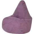 Мир Пуффов Кресло-мешок «Груша» размер- XXL(ростом до 170см), Велюр фиолетовый , съемный чехол на молнии