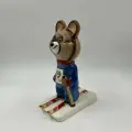Фарфоровая Статуэтка Олимпийский Мишка Лыжник! Вербилки!