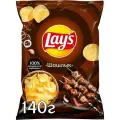 Чипсы картофельные Lay's со вкусом шашлыка, картофельные, 19 упаковок по 140 г