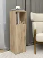 Тумба узкая напольная, настенная, универсальная, с дверкой, ЛДСП, 100*32 см, бежевый