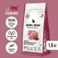 Корм сухой BOWL WOW супер премиум с индейкой, курицей и свеклой для стерилизованных кошек полнорационный, натуральный для выведения шерсти и профилактики мкб, 1,5 кг