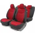 Авточехлы универсальные AUTOPROFI SGN-1505 BK/RD SIGNATURE, велюр, 5 мм поролон, 3D крой, 15 пред, чёрный/красный