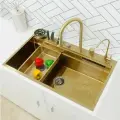 Мойка для кухни мультифункциональная SUS 304, толщина 3 мм 750x460x220 золотая