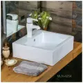 Раковина для ванной MLN-A054 накладная, квадратная, белая