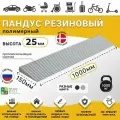 Пандус полимерный рубеж для порогов высотой 2,5 см (25х1000х150 мм), серый, для колясок, склада и автомобилей