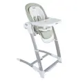 Стульчик для кормления ребенка Pituso Triola 3 в 1, электрокачели на пульте, бустер свободного крепления с ремнями, экокожа, цвет Светло-серый