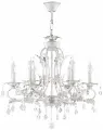 Подвесная хрустальная люстра Dezi Freya FR3040-PL-06-WG, E14, кол-во ламп:6шт, Белый