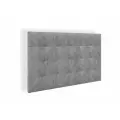 Изголовье для кровати стежка квадраты мягкое 180x100 велюр серый
