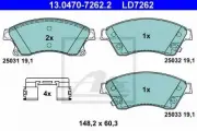Колодки OPEL ASTRA 2009= (CERAMIC), 13047072622 ATE 13.0470-7262.2