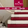 Полотенце махровое 6 шт. 30х60 - 2шт; 50х80 2 шт; 70х130 2 шт. Хлопок Galtex бордо/бежевый