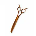 Ножницы изогнутые финишные сталь VG10 радиальные для стрижки собак груминга животных Zayani BRONZE JULIA Z J&K DR7066CTH