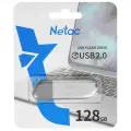 Флешка USB NETAC U352 128ГБ, USB2.0, серебристый [nt03u352n-128g-20pn]